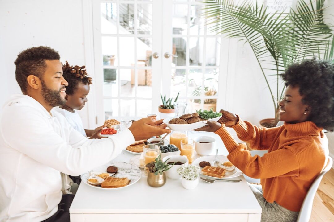 healthy family breakfast