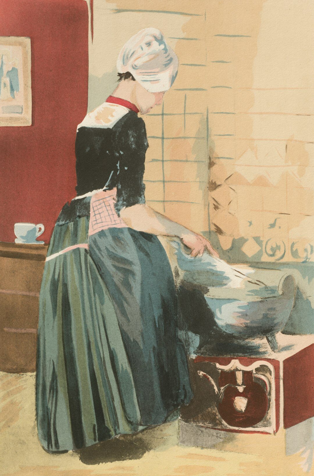 Czech woman chef smiling in a home kitchen